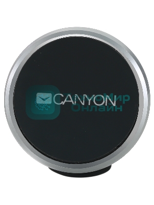 Держатель автомобильный Canyon Car Holder for Smartphones,magnetic suction function,with 2 plates(rectangle/circle), черный,40x35x50мм 0.033kg