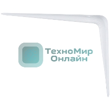 Кронштейн угловой с ребром Сибртех 175 х 225 мм, белый