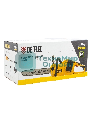 Цепная пила аккумуляторная бесщет. Denzel RCS400-36, Li-ion, 36 В, 4 А·ч, шина 400 мм/58610