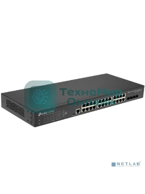 Коммутатор TP-Link JetStream 24-port Pure-Gigabit L2+ Managed Switch, 24 10/100/1000Mbps RJ45, 4*10G SFP+ Slots