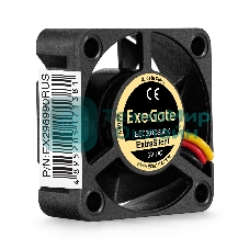 Вентилятор для корпуса ExeGate ExtraSilent ES03010S3P-5 черный, 30 мм, 8500 об/мин, 24 дБ, 3 pin