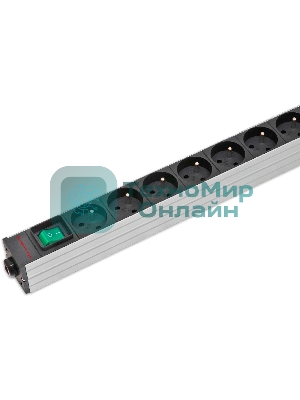 Блок распределения питания Sysmatrix PD 0804.019 гор.размещ. 8xSchuko базовые 10A Schuko 1.8м
