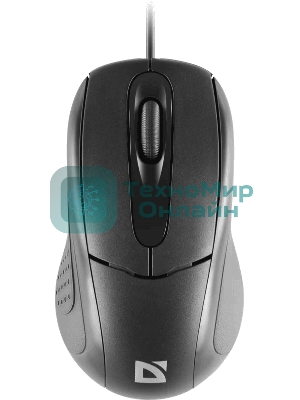 Мышь проводная Defender Standard MB-580 черный, 1000 dpi, USB, кнопки - 3