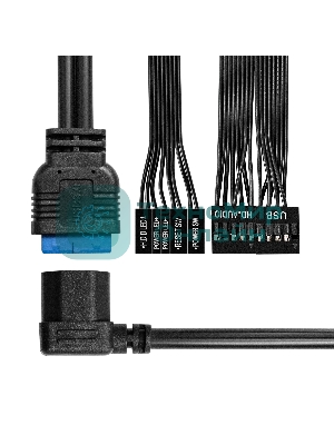 Компьютерный корпус Desktop ExeGate MI-307U2-M400 (mini-ITX/mATX, БП M400 с вент. 8см, 2хUSB+2хUSB 3.0, HD аудио, черный)