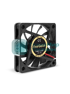 Вентилятор 12В DC ExeGate EX06010S2P (60x60x10 мм, Sleeve bearing (подшипник скольжения), 2pin, 2500RPM, 20dBA)