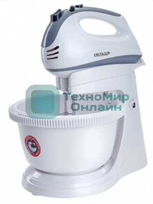 Миксер DELTA LUX DE-7901C белый с серым