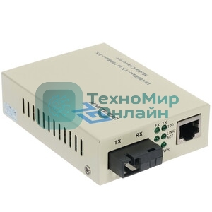 Медиаконвертер GIGALINK GL-MC-UTPF-SC1G-18SM-1550 - UTP, 100/1000Мбит/c в WDM, без LFP, SM, SC, Tx:1550/Rx:1310, 18 дБ (до 20 км)