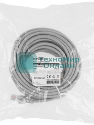 Патч-корд UTP cat.5e, 7.5м ExeGate серый