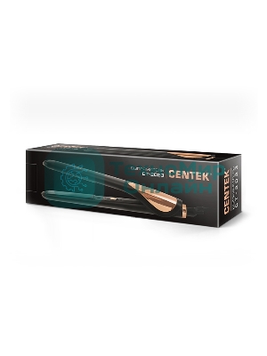 Выпрямитель для волос Centek CT-2023 черный/золотистый, 22 мм, 220 °C, 1 режим
