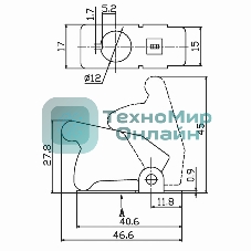 Защитная крышка для тумблеров Rexant типа KN и ASW черная
