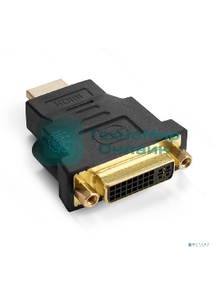 Переходник DVI-D-HDMI ExeGate EX-HDMI-DVI-3 (25F/19M, v 1.4b, позолоченные контакты, экран)