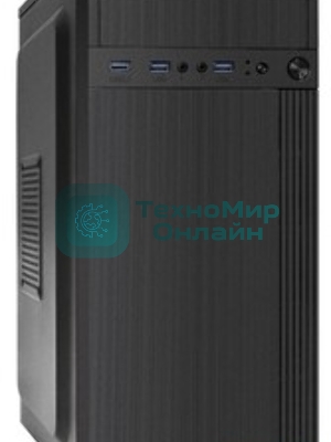 Компьютерный корпус Miditower ExeGate AA-443U-AA500 (ATX, AA500 8 см, 2*USB+1*USB 3.0+HD Audio, черный)