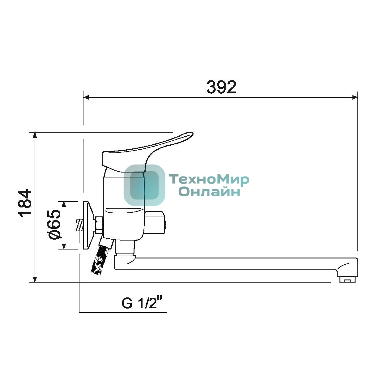 SL120-006E Смеситель для ванны, ø40