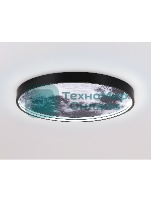 Настенно-потолочный светодиодный светильник Ambrella light FW11112 BK черный 25W LED 3000-6400K D400*38