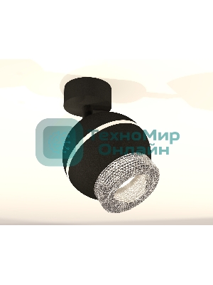 Комплект поворотного светильника Ambrella light XM1102010 SBK/CL черный песок/прозрачный MR16 GU5.3 LED 3W 4200K (A2210, C1102, N7191)