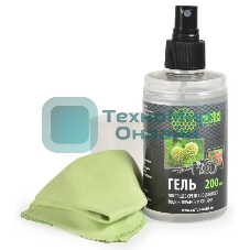 Чистящий набор Cactus CS-S3004 гель 200 мл + салфетка из микрофибры для экранов 200x230 мм