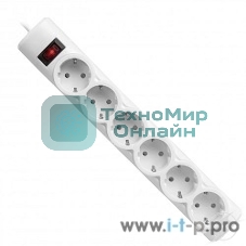 Сетевой фильтр Defender DFS 153 3 м, белый, 6 розеток