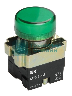 Арматура светосигнальная LAY5-BU63 d22мм зел. IEK BLS50-BU-K06