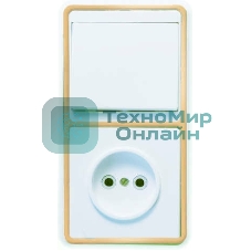 Блок Кунцево-Электро БКВР-037 Бэлла (1-кл. выкл. + розетка) зол.