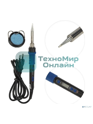 Паяльник цифровой, с керам. нагревателем, Rexant 12-0620 65Вт, 220В, темп. 200-500 °C