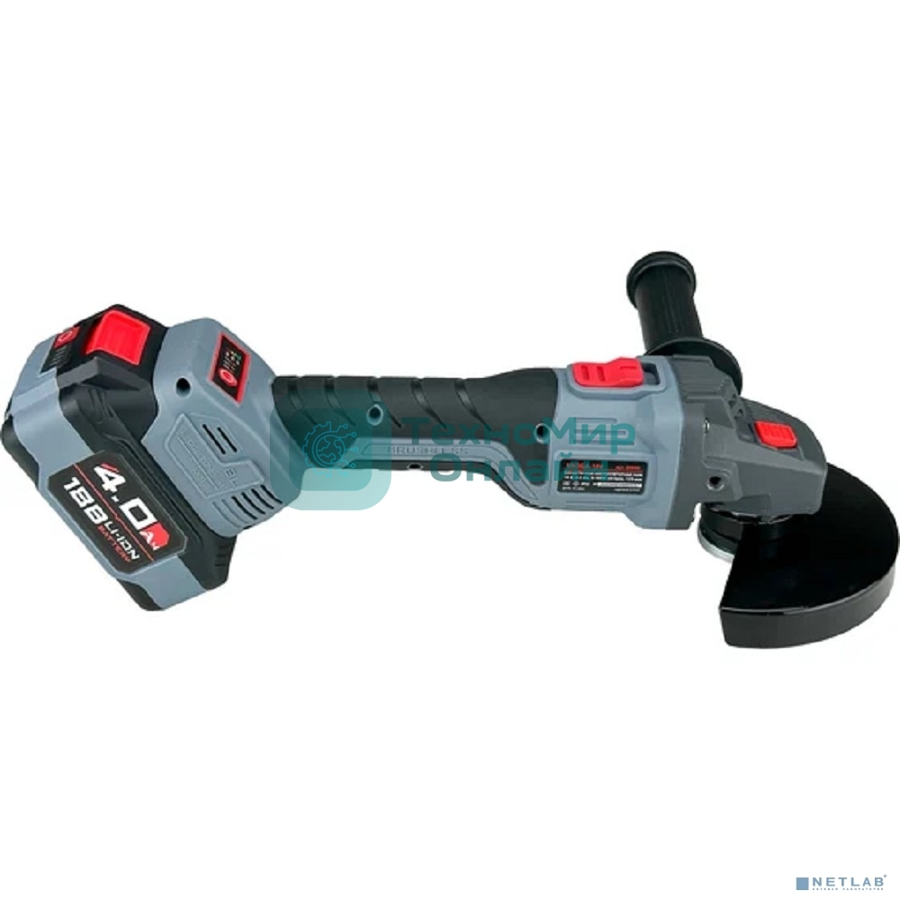 Аккумуляторная бесщеточная УШМ PROFIPOWER MKDGA-20V (20В,Li-ion-2шт, 4Ач, 125 мм, 0-9000 об/мин, З/У, в кейсе) E0080