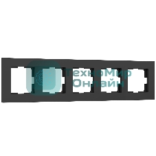 Рамка на 5 постов Slab (черный софт) W0052908