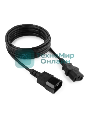 Кабель питания сист.блок-монитор Gembird 3.0м, VDE(0.75мм), черный, с зазем., пакет