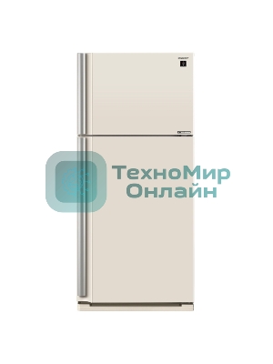 Холодильник Sharp SJ-XE55PMBE бежевый двухкамерный 388/148л морозилка сверху, No Frost