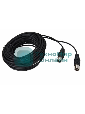 ВЧ кабель Rexant, ТВ гнездо - ТВ штекер, длина 3 метра, чeрный