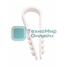 Дюбель-хомут нейлоновый Rexant 5-10 мм, белый, упаковка 100 шт.