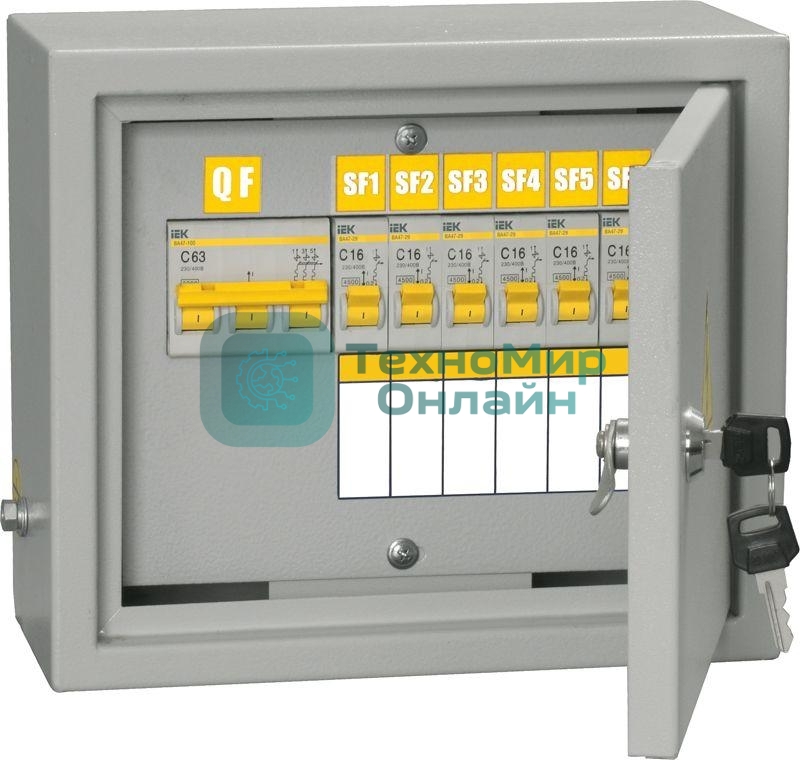 Щит ОЩВ-6/ОЩВ-3-63-6-0 (ВВ63А 6х16А) IP31 IEK MSM10-3N-06-31