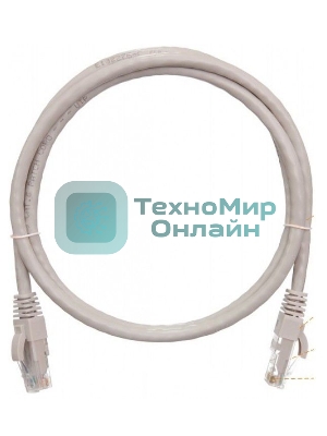 Патч-корд Lanmaster LAN-PC45/U6-2.0-GY вилка RJ-45-вилка RJ-45 кат.6 2м серый LSZH