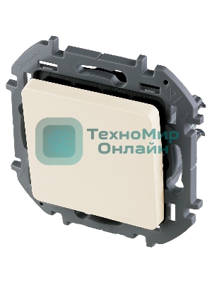 Переключатель без фиксации - кнопка, Н.О./Н.З. контакты 6A 250 В слоновая кость