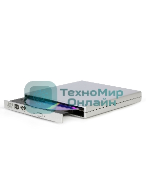 Оптический привод внешний с интерфейсом USB 2.0 Gembird DVD-USB-02-SV пластик, серебро