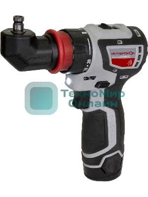 Дрель-шуруповерт ИНТЕРСКОЛ ДА-10/12В 36, 12 В, 2 Ач, 36 Нм, бесщеточный