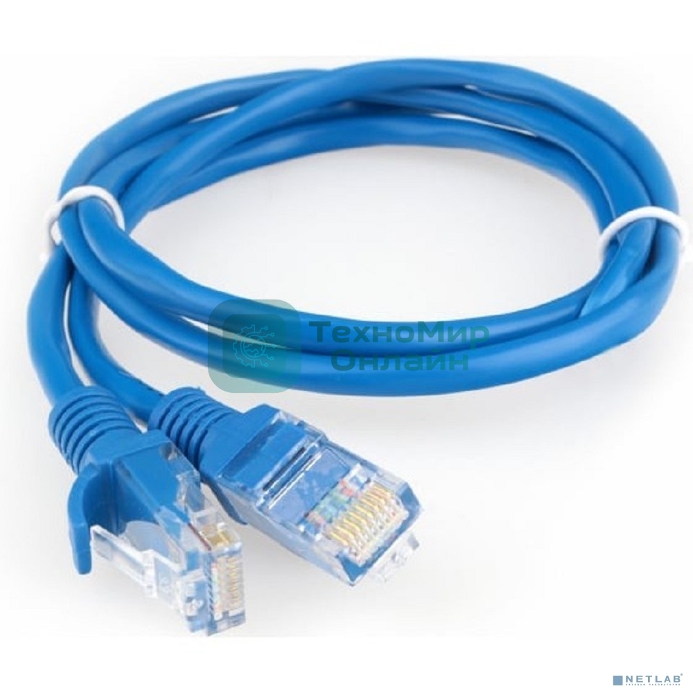 Патч-корд CCA light UTP Гарнизон PC-UTP-5e-1-B cat.5e, 1м, литой, многожильный синий
