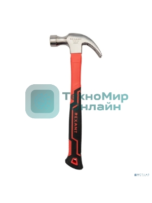 Молоток-гвоздодер Rexant с фибергласовой рукояткой 450 г