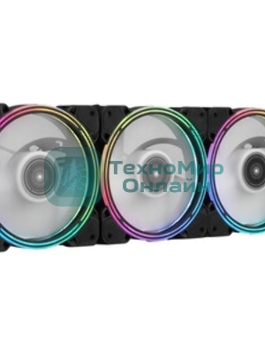 Вентилятор для корпуса Alseye Halo 4.0-B kit (3шт.) черный, 120 мм, 1300 об/мин, 24.8 дБ, 4 pin