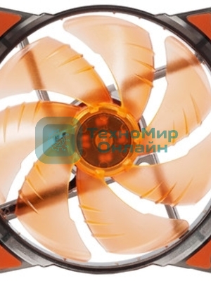 Вентилятор для корпуса Crown CMCF-12025S-1223 черный/оранжевый, 120 мм, 1650 об/мин, 28 дБ, 3 pin
