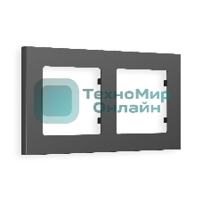 Рамка ALFA Techno (Графит Мягкое касание) 2-ая AF220802
