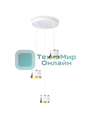 Светильник Ambrella light TN71249/3 WH/GD белый/золото GX53/3 D250*1090