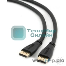 Кабель DisplayPort Gembird/Cablexpert CC-DP2-10, v1.2, 3м, 20M/20M, черный, экран, пакет