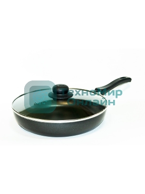 Сковорода PROMO PR-P2705 с крышкой, 24 см, штамп.алюминий, антиприг.покрытие (в уп. 8 шт)