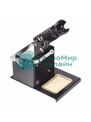 Подставка под паяльник Rexant, металл, держатель припоя, ниша, губка