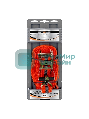 Ремень багажный с крюками, 0,038х10м, храповый механизм AutomaticStels