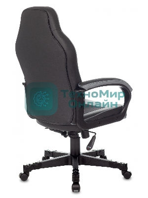 Кресло Бюрократ Zombie GAME 17 черный/серый, экокожа, 120 кг, механизм качания