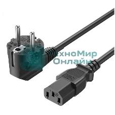 Кабель питания Vention C13, угловая вилка - 1.8м. Черный