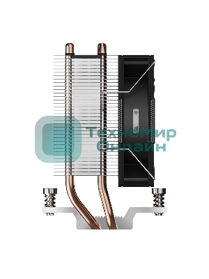 Кулер для процессора PCCooler R200 S115X/1200/1700/AM4/AM5 (TDP 110W, 90мм Non LED Fan, 2 тепловые трубки 6мм, 2200RPM, 28,3dBa)