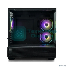 Компьютерный корпус XASTRA Q500M 3ARGb-C10 Black mATX/Aquarium/Screewless/ 3x120мм ARGb PWM FM fans/Argb+PWM HUB 10port/ Q500M-3FM12A-C10