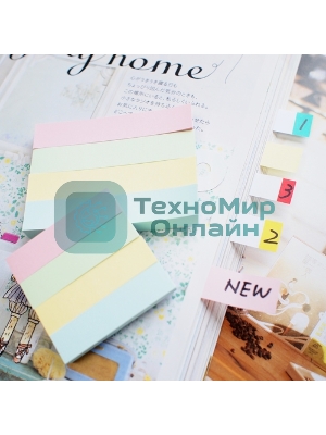 Закладки самокл. индексы бумажные Hopax 21612 12x50мм 4цв.в упак. 100лист европодвес